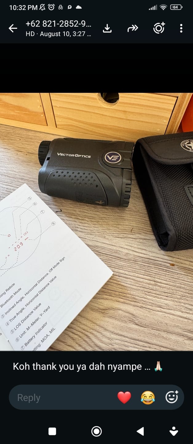 Customer photo review of Paragon 6x21&7x25 GenIII Digital Ballistic Laser Rangefinder 2400 Yards