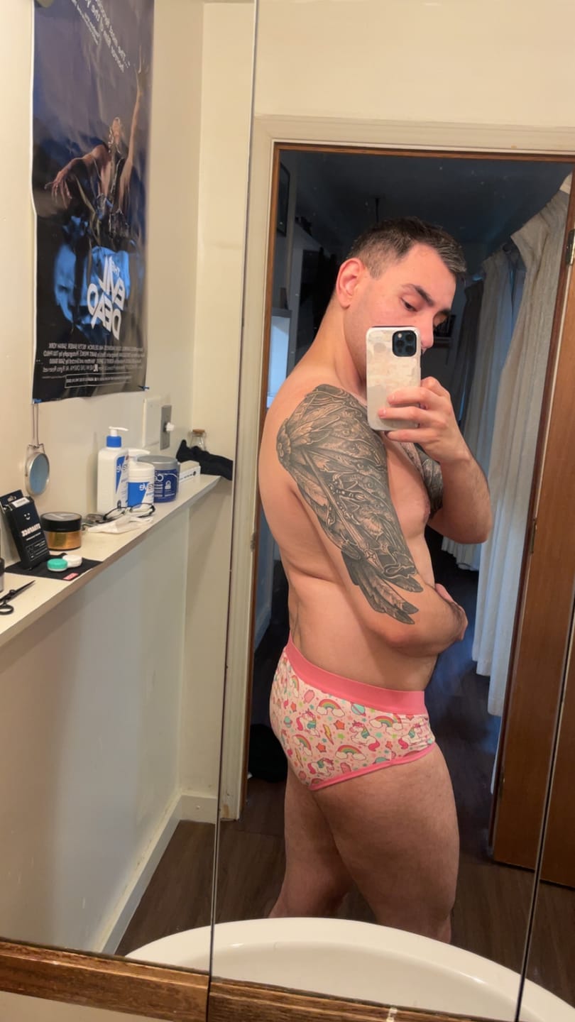 Customer photo review of Men's Little Kid "Unicorn" Design Briefs