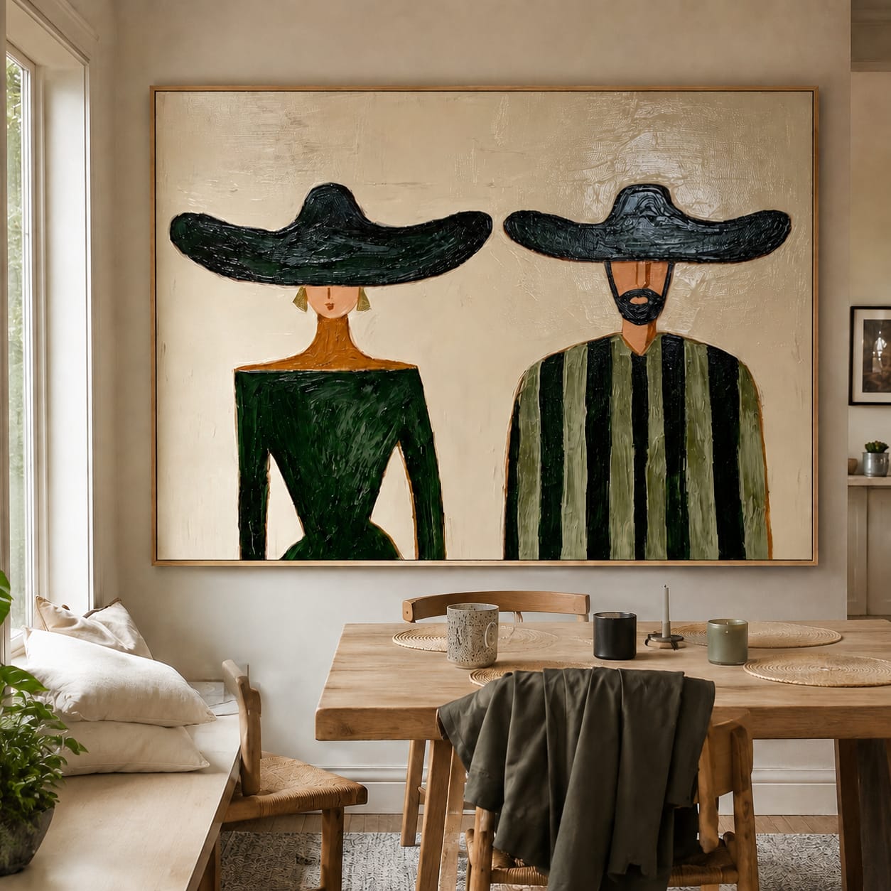 Customer photo review of Midnight Duo-Black Hat Portrait Painting