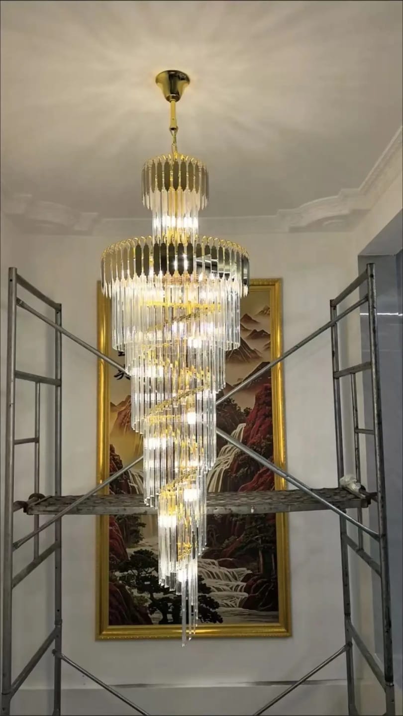 Customer photo review of Beth Extra Large Crystal Chandelier