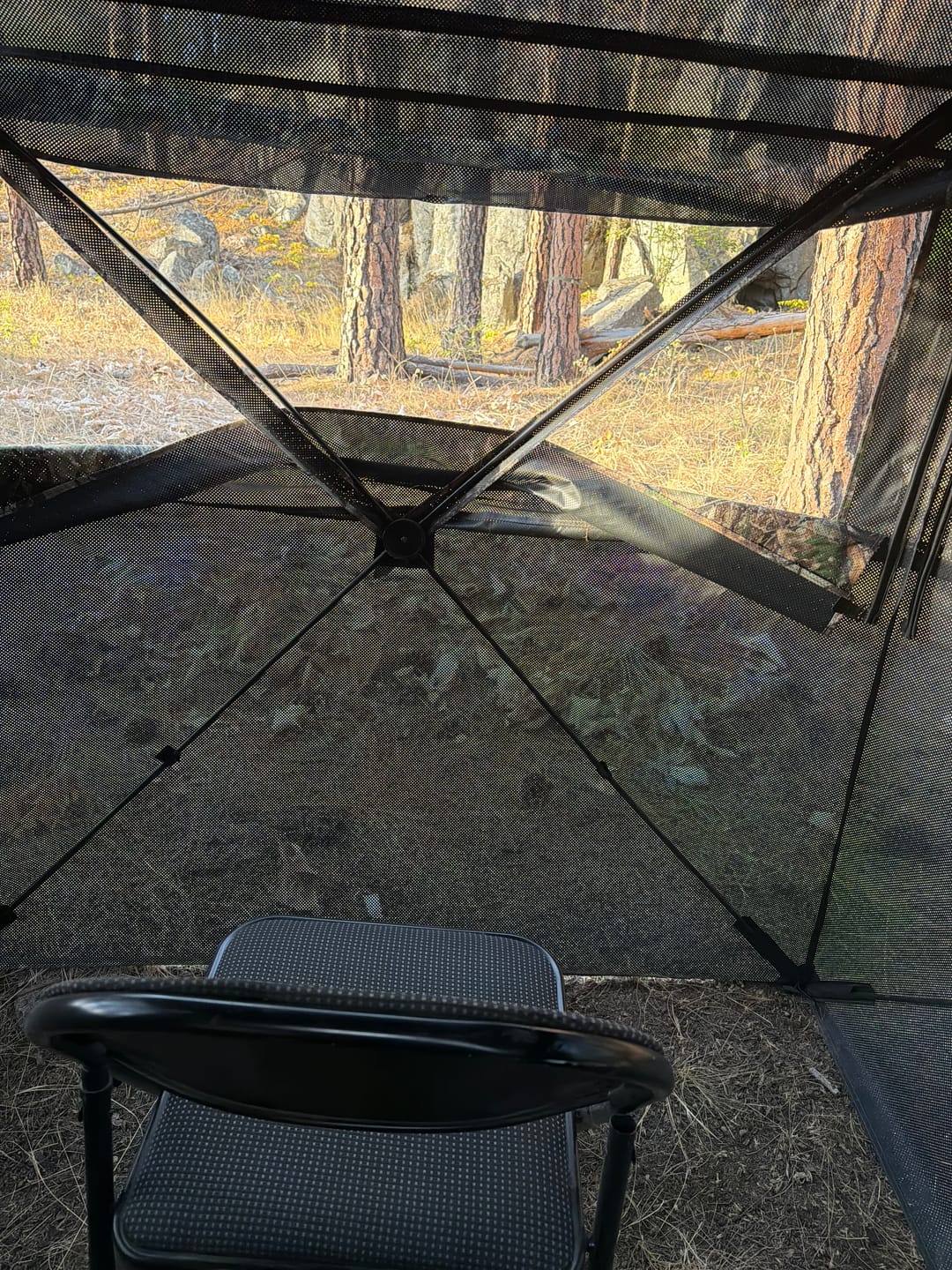 Customer photo review of Vis Series 270 Degree See Through Hunting Blind | Portable 2 3 4 Person Ground Blind | Camo Pop Up Deer Blind for Deer & Hunters