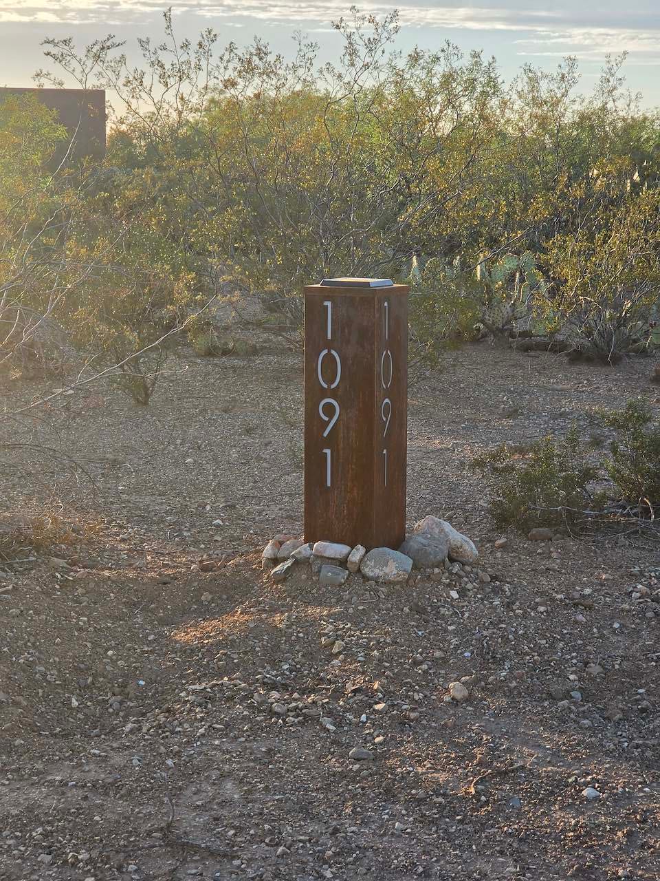 Customer photo review of Address Column - White Translucent Plexiglass Backing Upgrade