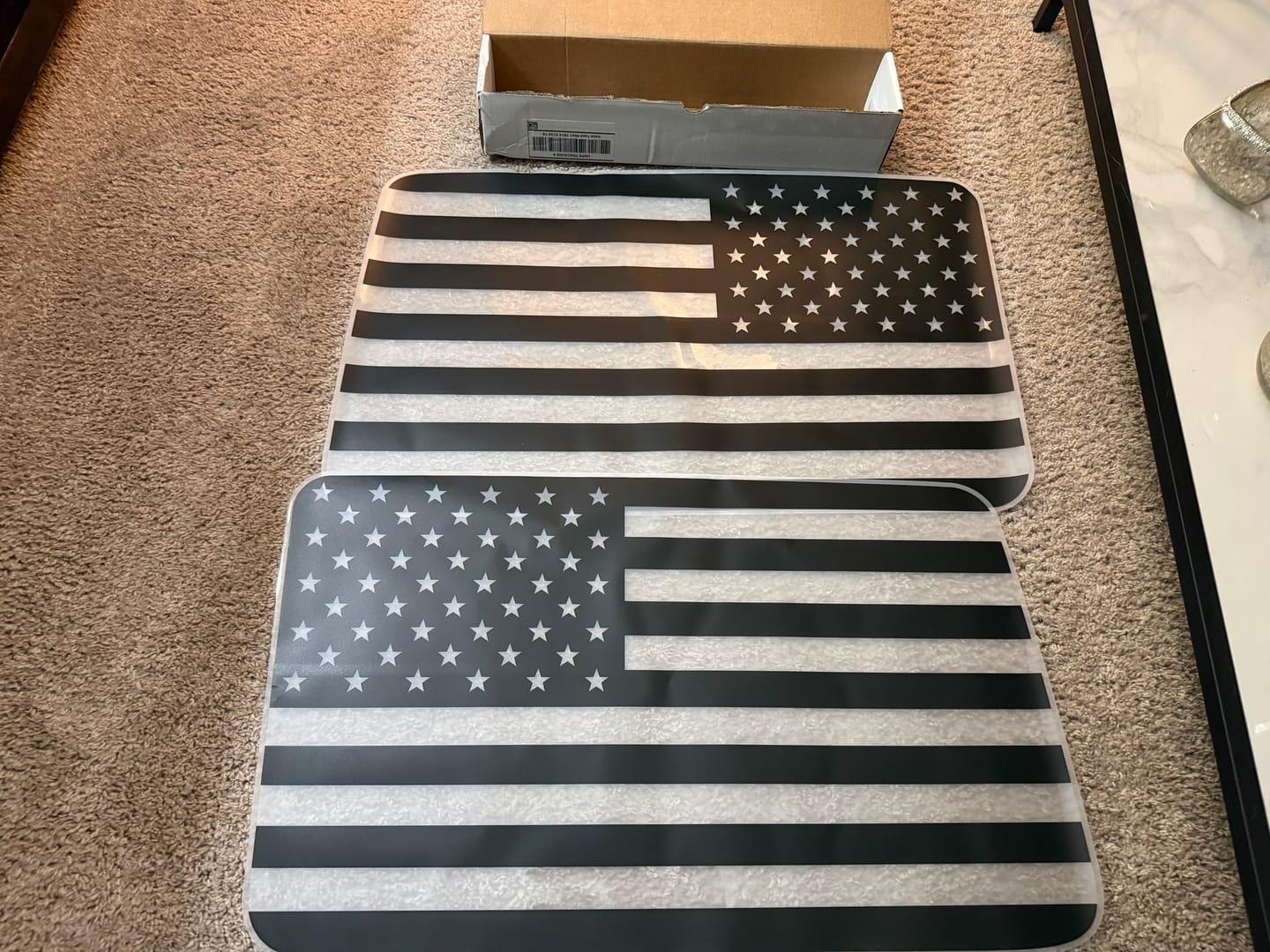 Customer photo review of American Flag Window Graphic for Wrangler | Set of 2