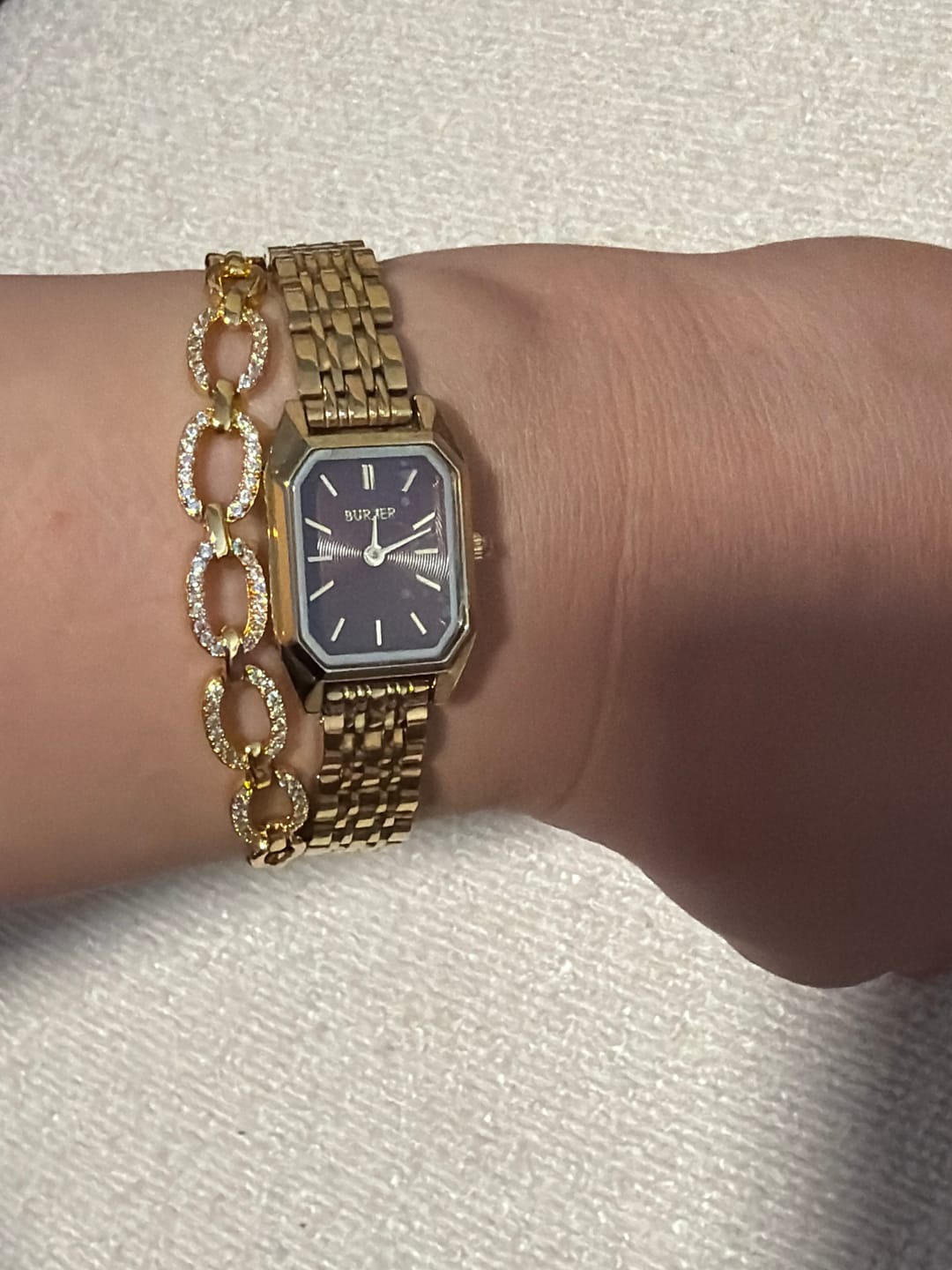Customer photo review of Isabell Petite Gold Brown