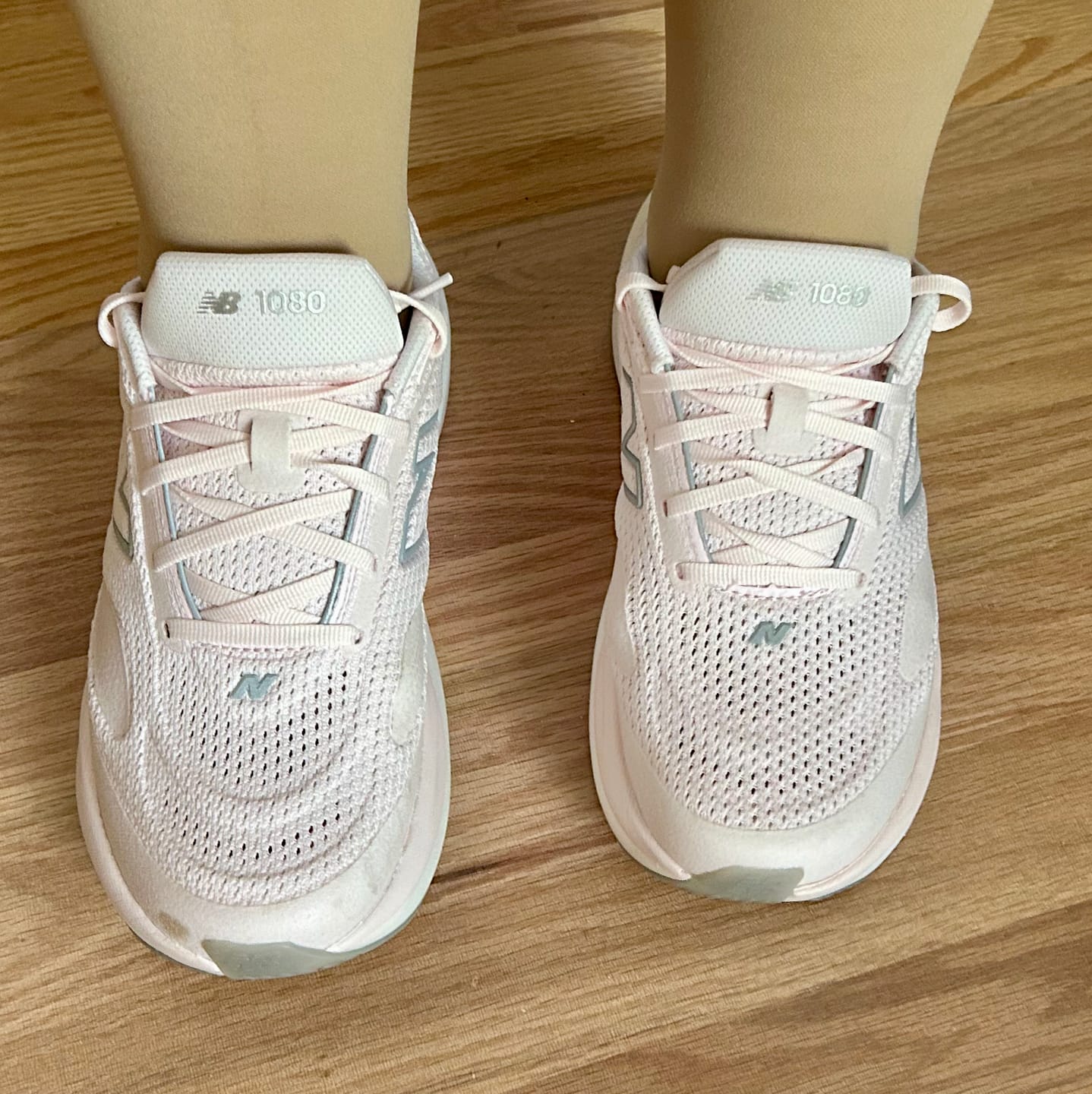 Customer photo review of New Balance Women's 1080 V15  Running Shoes W10802QR  Pink Salt/Pink Granite