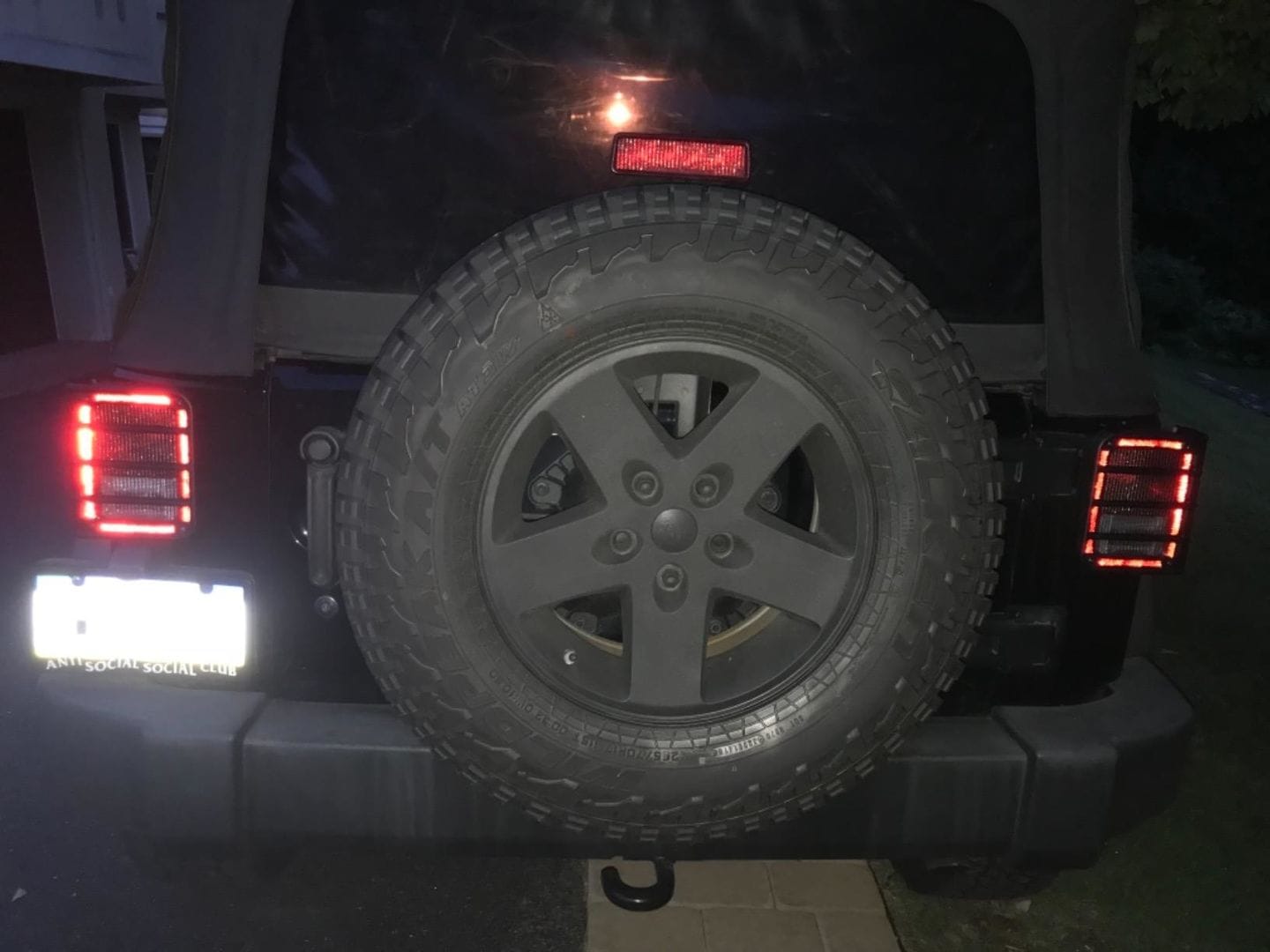 Customer photo review of Black Euro Tail Light Covers For 11-18 Jeep Wrangler JK/ JKU