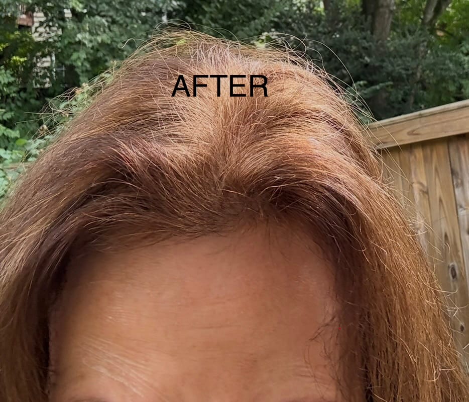 Customer photo review of Instant Dye Shampoo