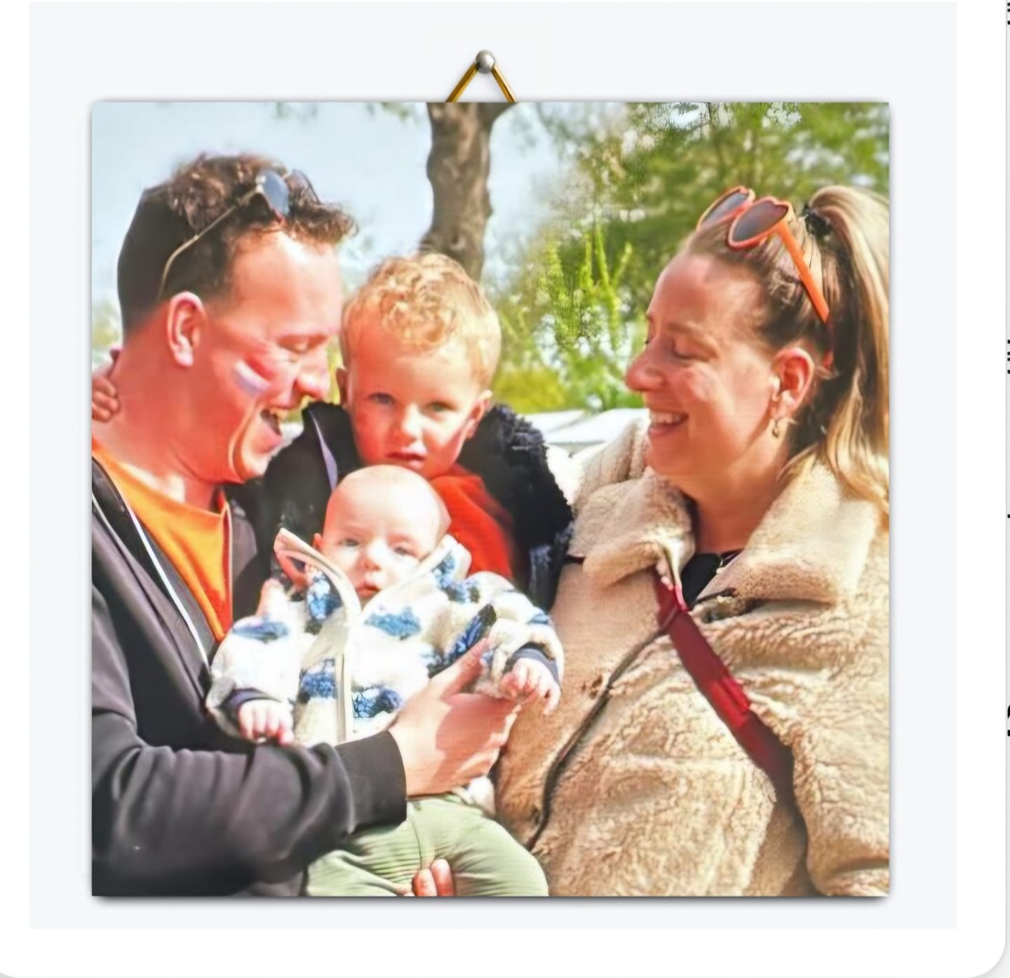 Customer photo review of Tegeltje met foto bedrukken