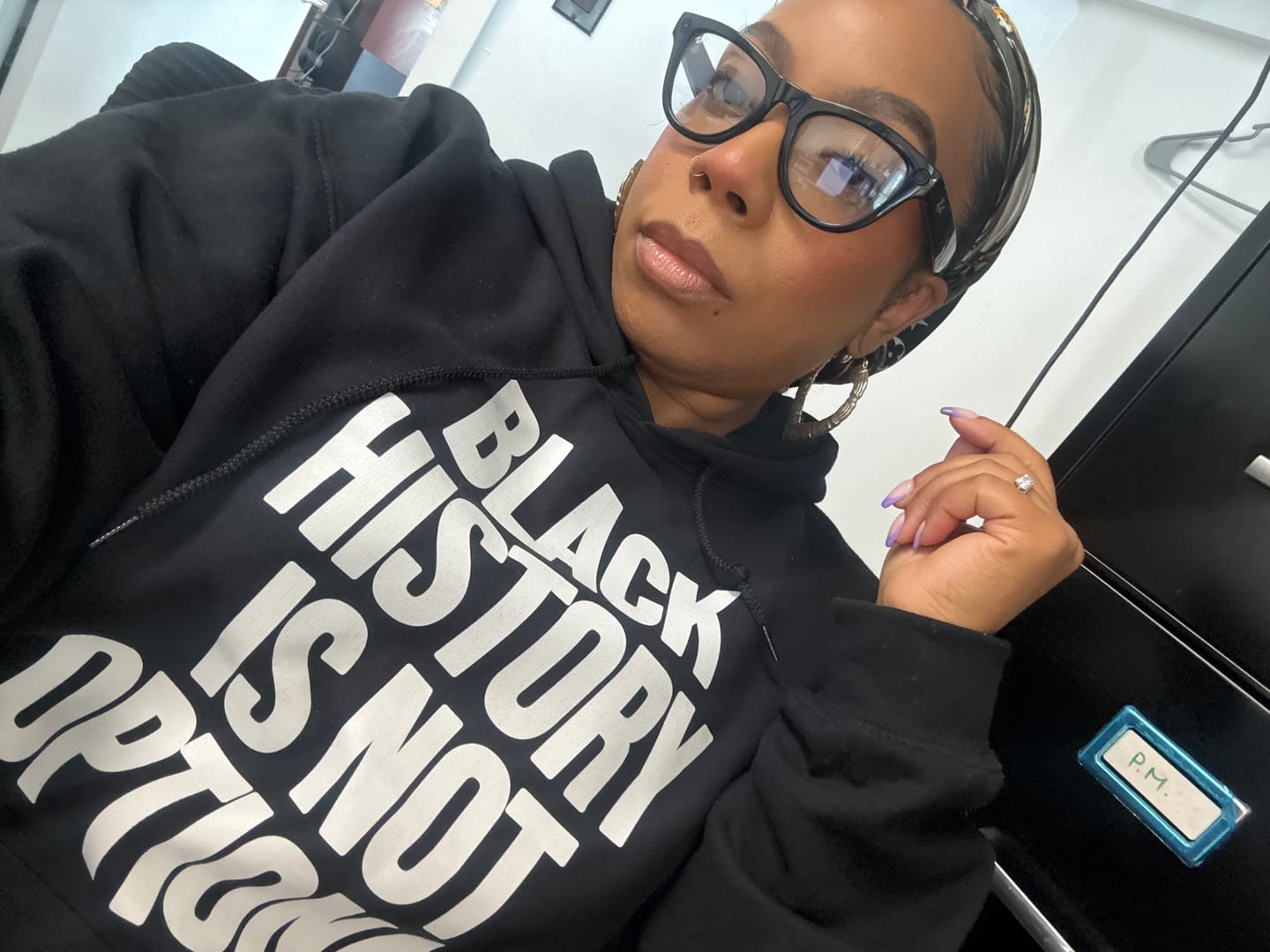 Customer photo review of *HOODIE* Black History is Not Optional Unisex Hoodie