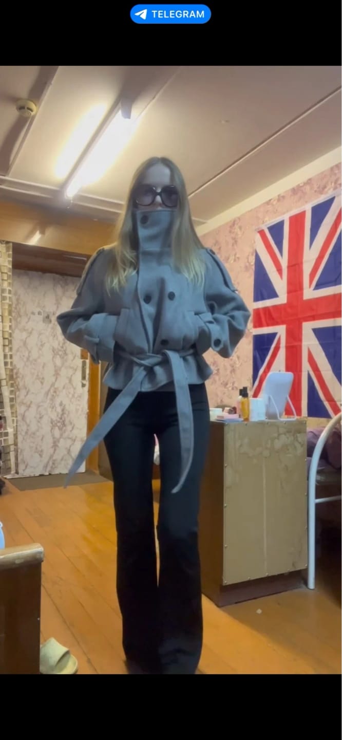 Customer photo review of Ruth Double-Breasted Turtleneck Coat