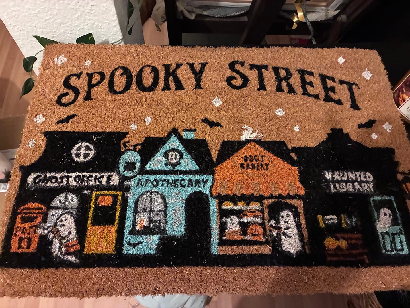 Customer photo review of Halloween-Fußmatte mit Spukhäusern und Geistern