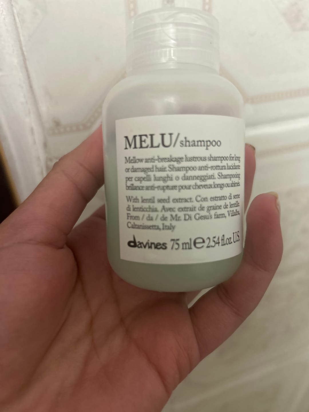 Customer photo review of Shampoo Essential Melu Davines