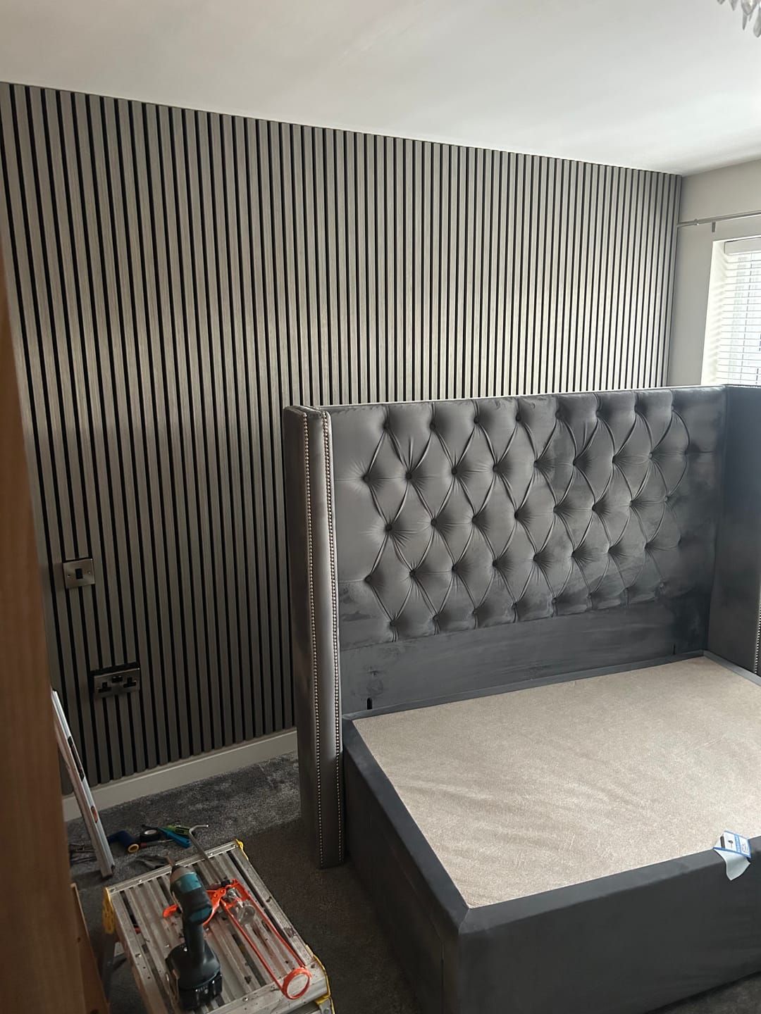 Customer photo review of Grey Oak Acoustic Wall Panel