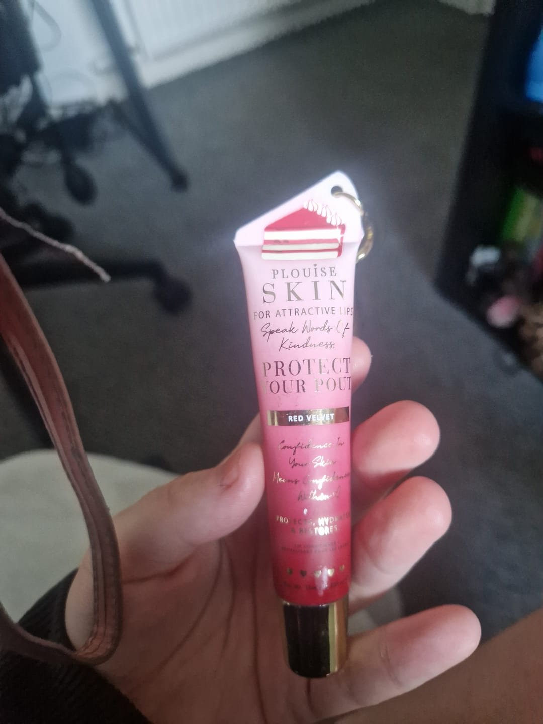Customer photo review of Protect Your Pout Lip Conditioner