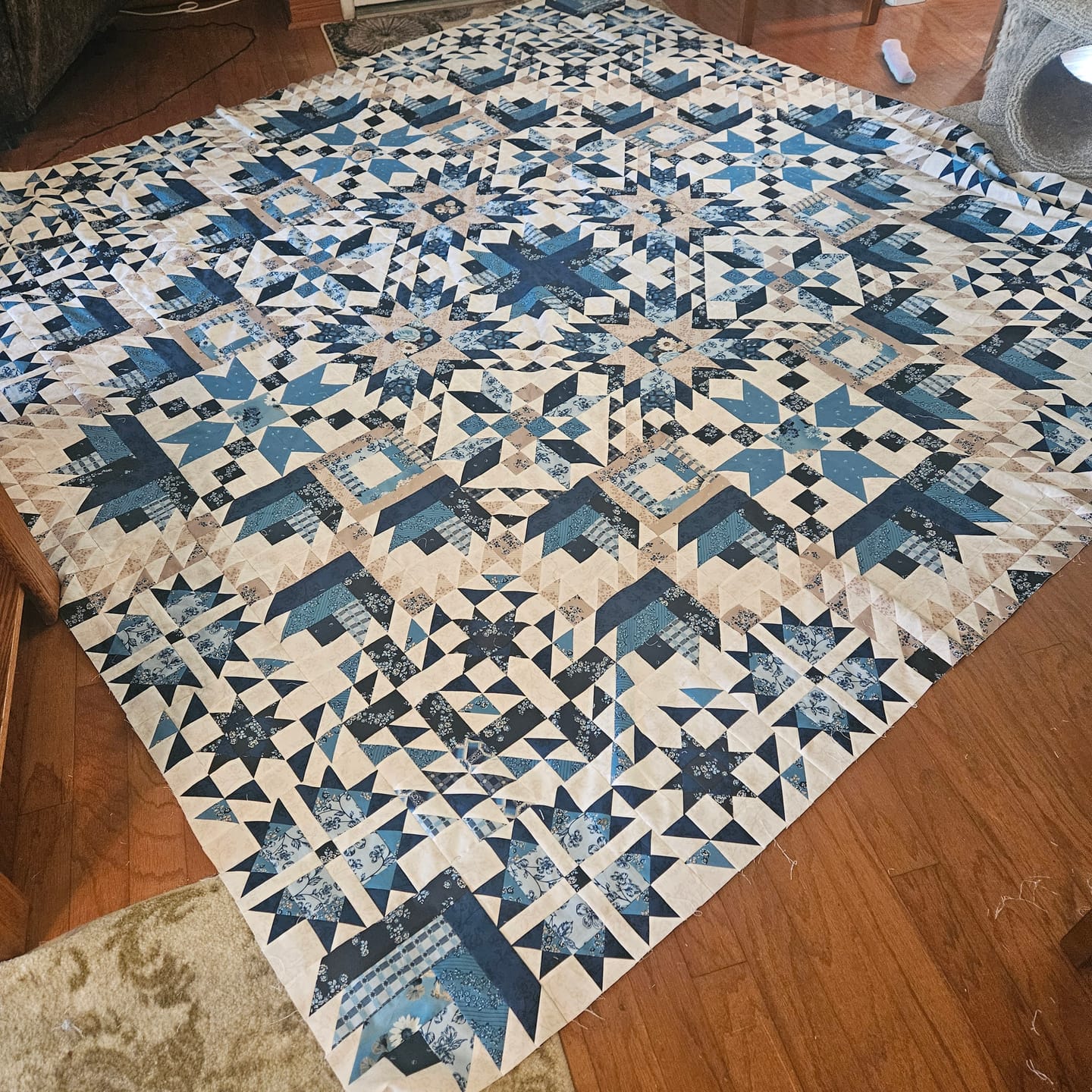 Customer photo review of Beginner Block Of The Month - Petal Path Sunshine Blooms (54.5" x 68")
