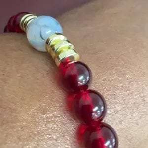 Customer photo review of FuAttract Wealth Attraction & Good Fortune Red Agate Fashion Prosperity Bracelet