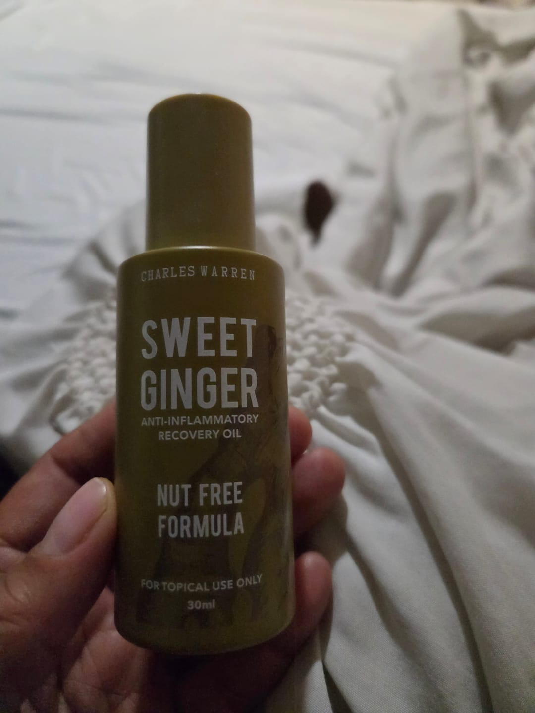 Customer photo review of [Nut-Free] Sweet Ginger Dry Oil for Sensitive Skin