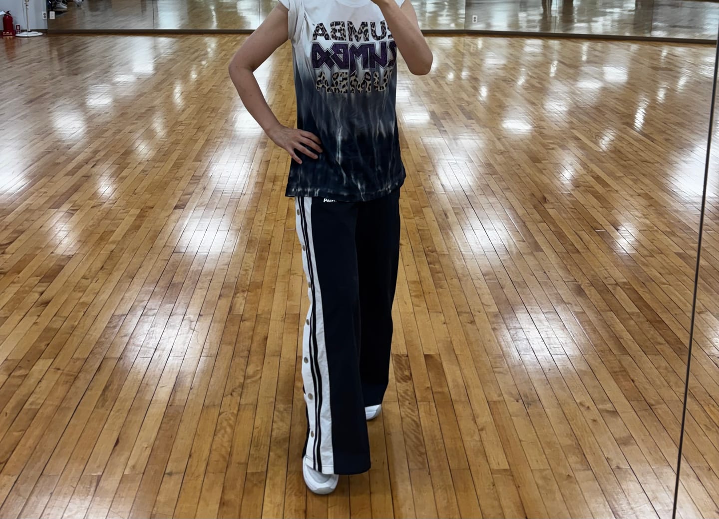Customer photo review of Dale-Z High Waisted Pants With Side Snaps