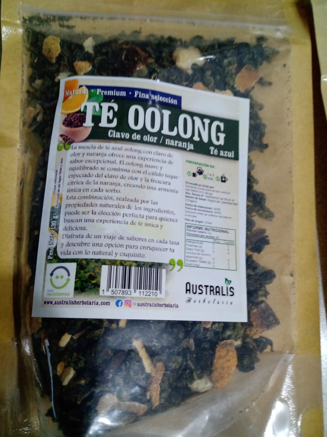 Customer photo review of Té Azul / Oolong