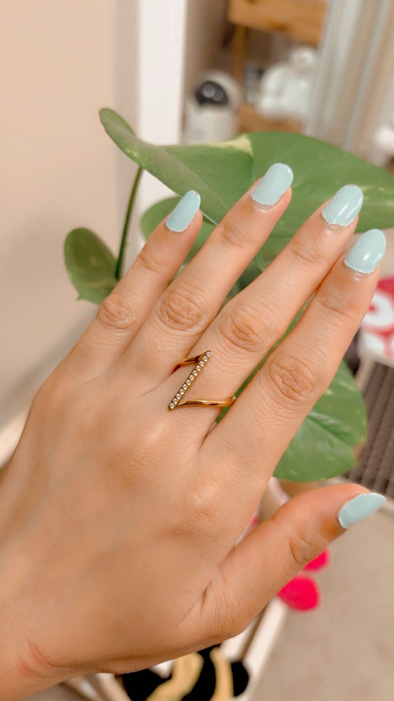Customer photo review of Mila Twisted Gold Ring