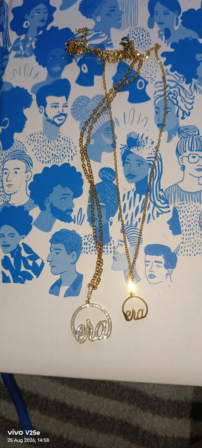Customer photo review of Gold Precious Logo Necklace