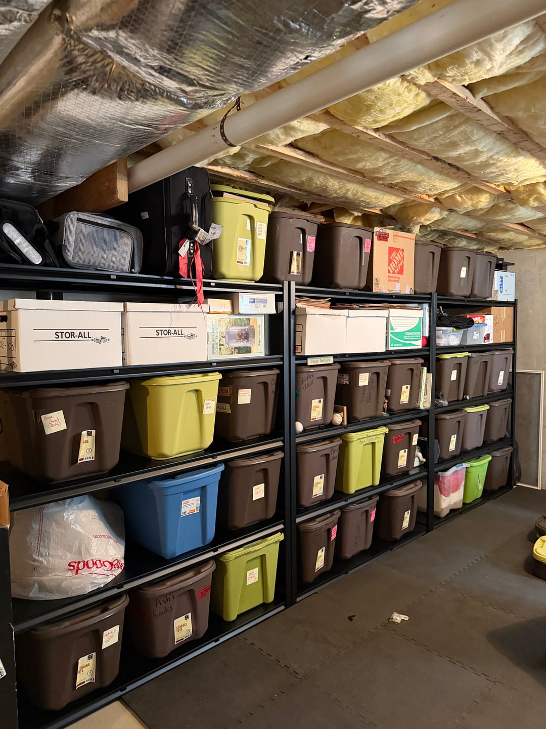 Customer photo review of REIBII 60"W x 72"H Industrial Garage Shelving, 3000LBS Heavy Duty Storage Shelves, Adjustable Metal Shelving for Basement Warehouse