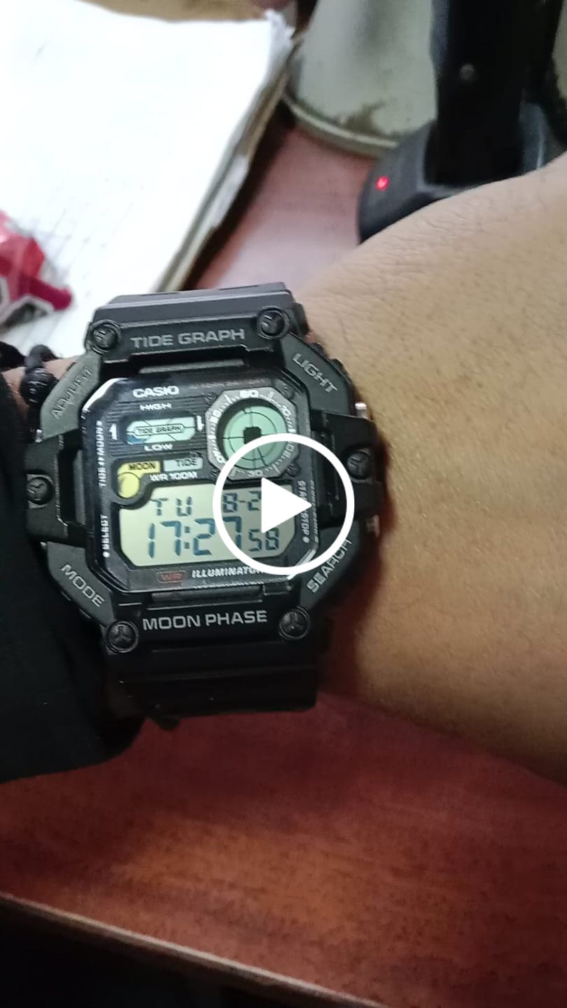 Customer video review of Reloj Casio Vintage WS-1700H-1AV Tide Graph Moonphase