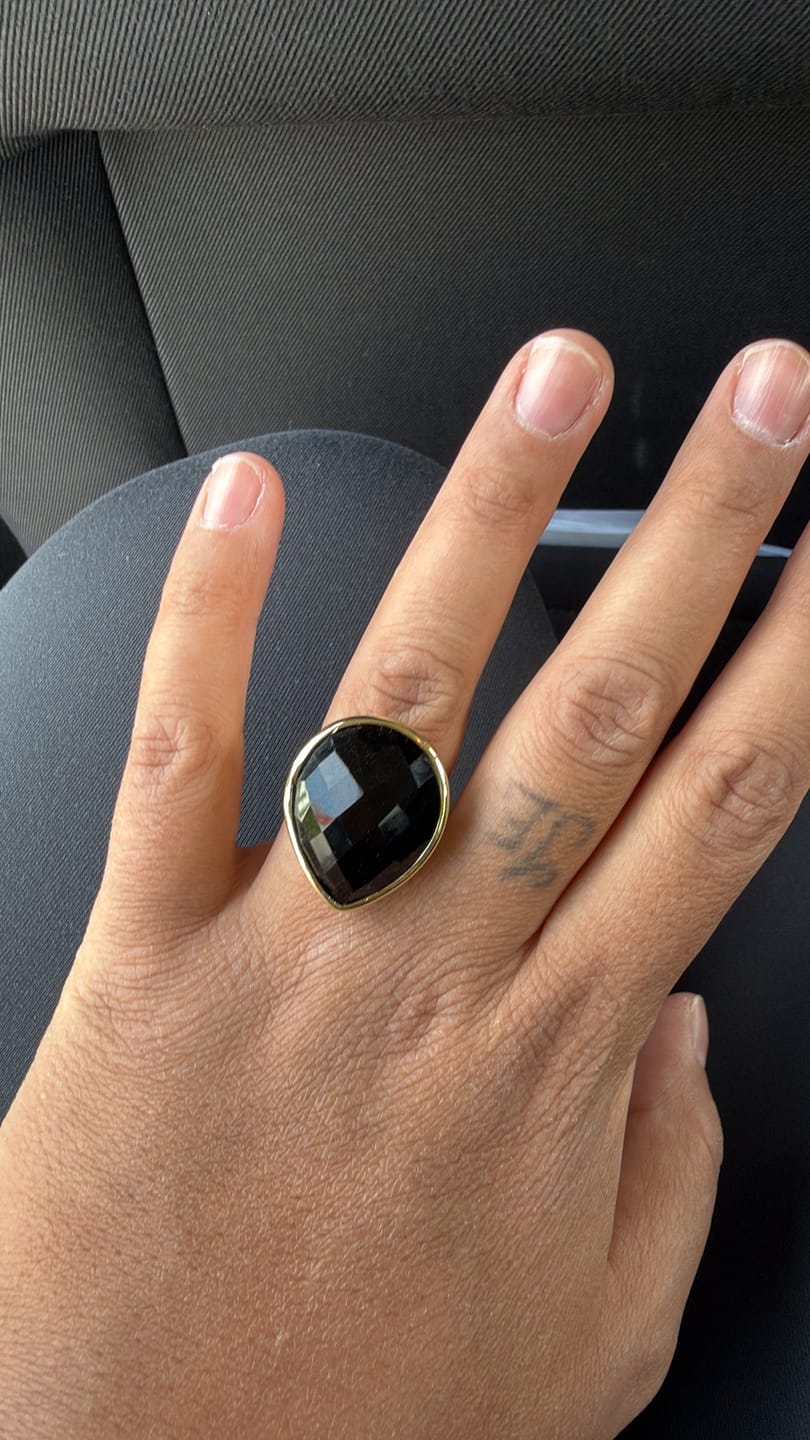 Customer photo review of Schwarzer Onyx Ring - Nachtzauber