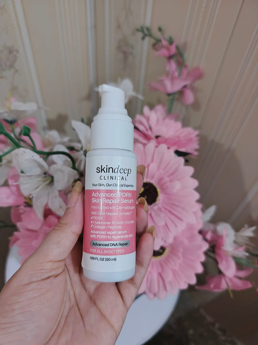 Customer photo review of Advanced PDRN Skin Repair Serum