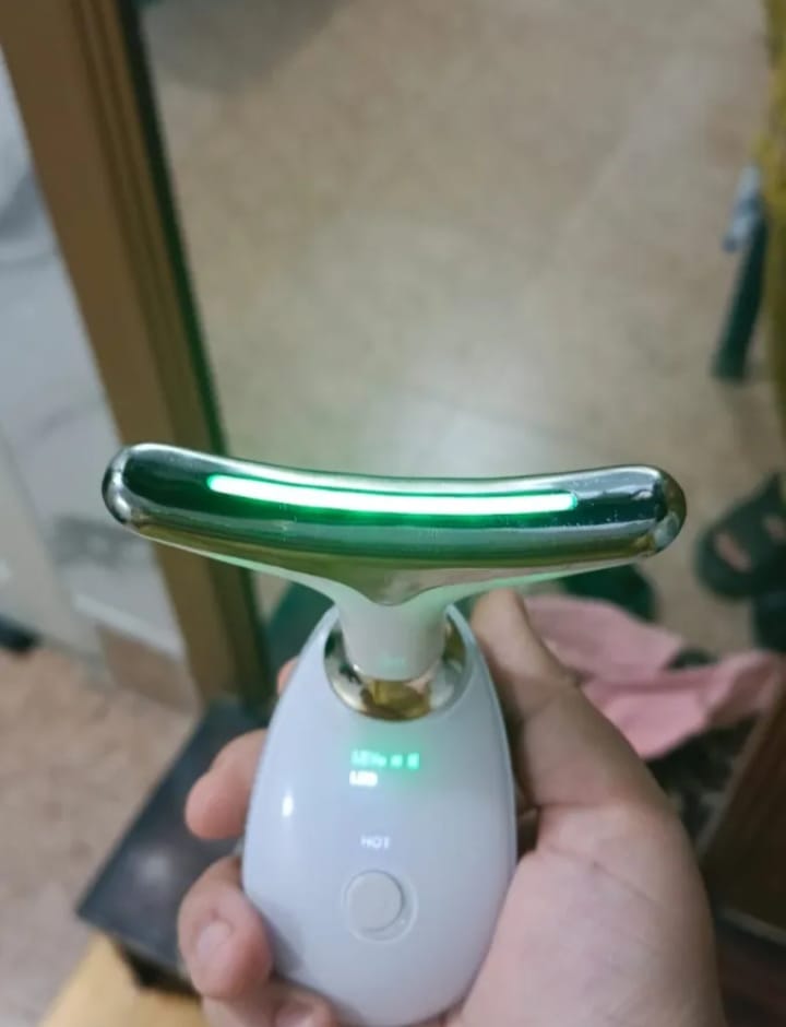 Customer photo review of Face & Neck Lifting Therapy Massager