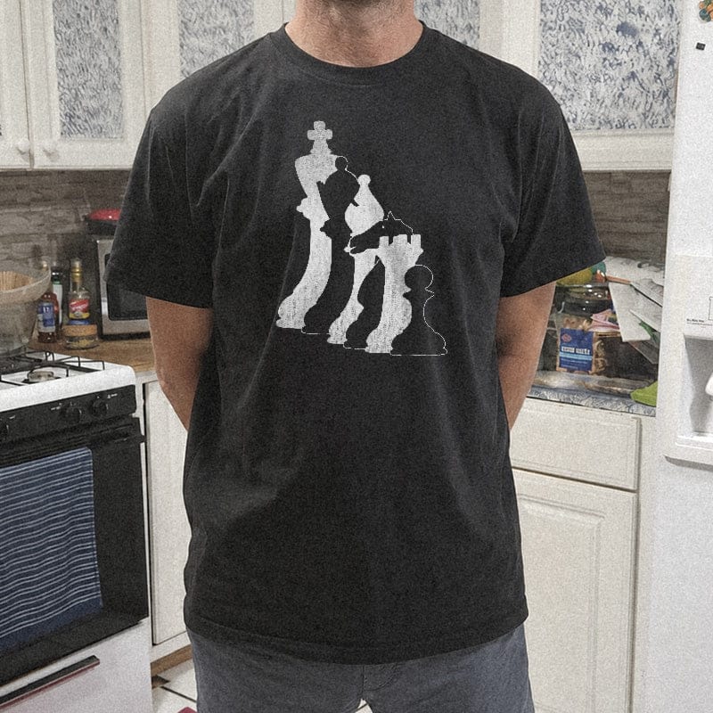Customer photo review of Piece Shadow Chess T-Shirt