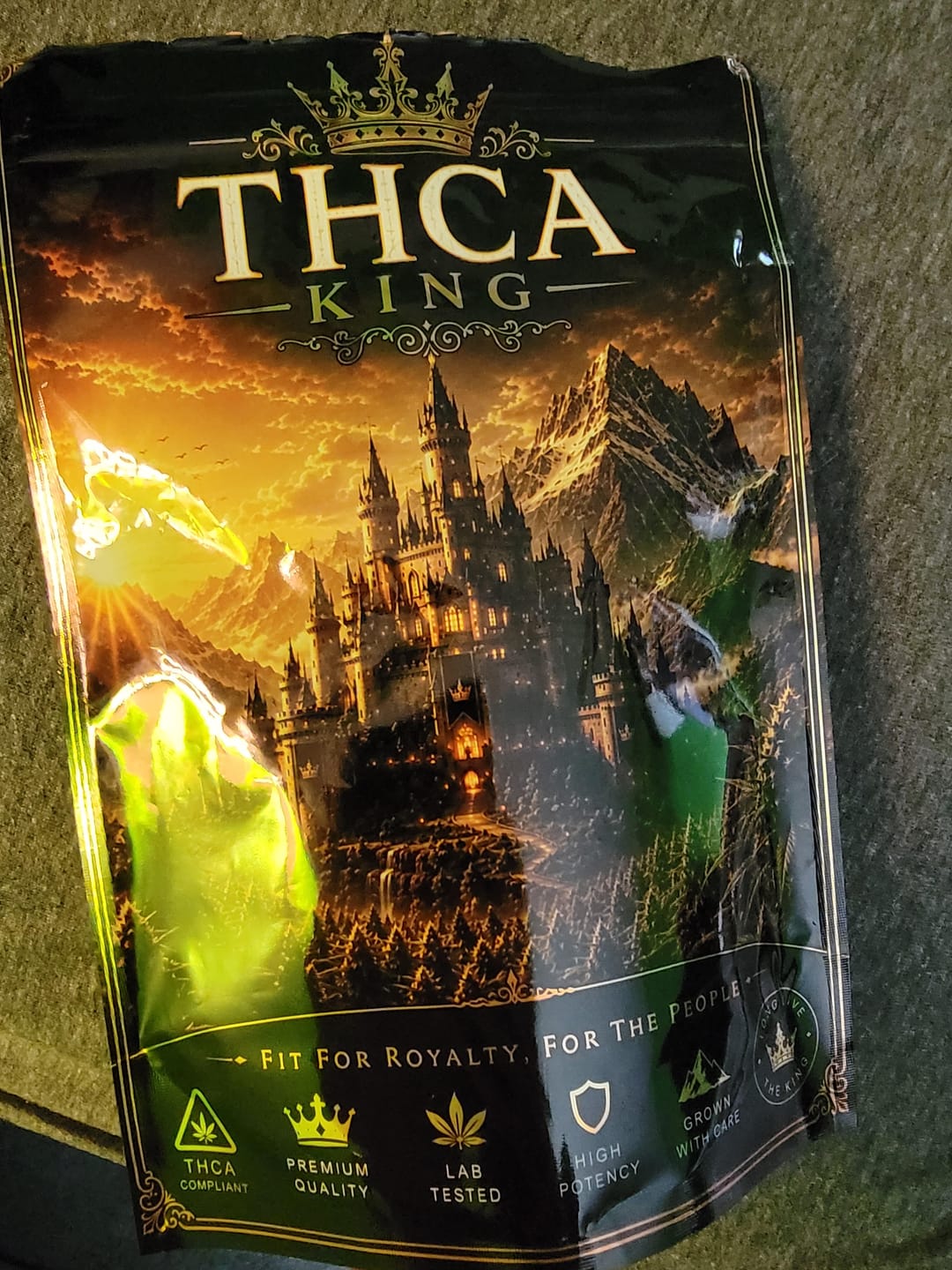 Customer photo review of Black Ice THCA Flower Ounce (28g)