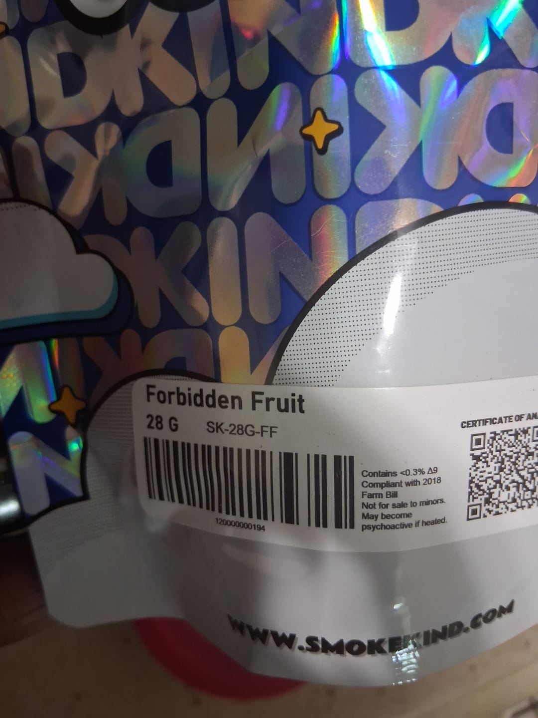 Customer photo review of Forbidden Fruit - 28 Grams - Indica