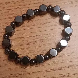 Customer photo review of FuAttract Protection Strength & Grounding Energy Black Hematite Faceted Bead Bracelet