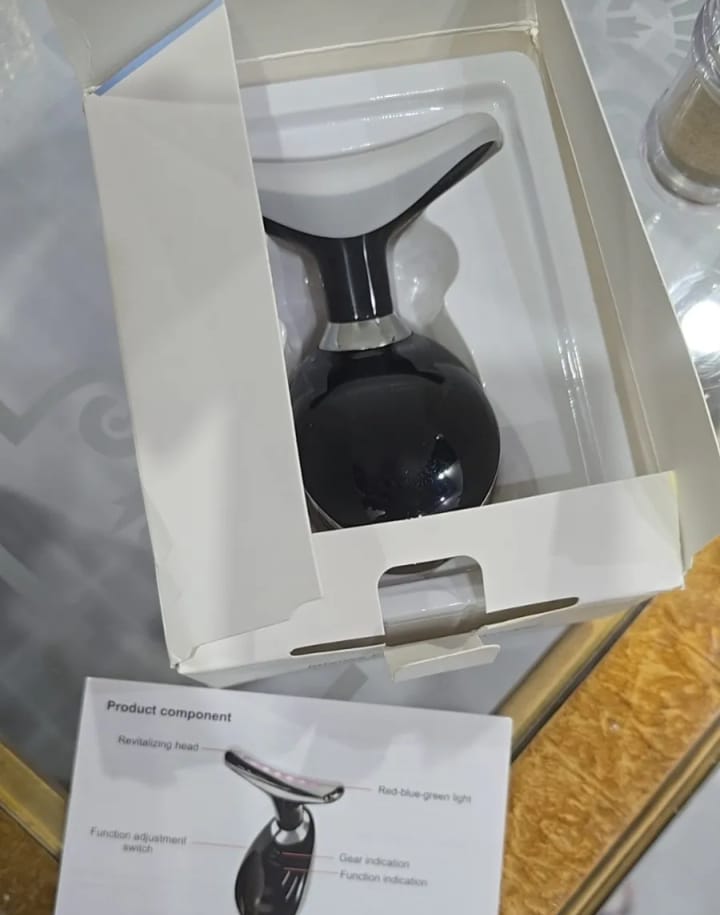 Customer photo review of Face & Neck Lifting Therapy Massager
