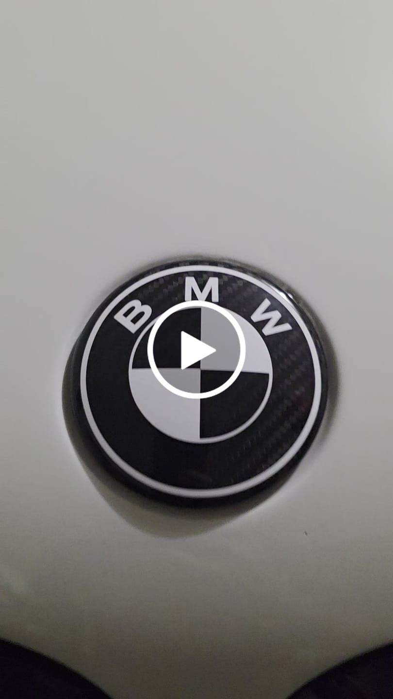 Customer video review of BMW Roundel Emblem Covers - Full Carbon Fiber Black and White Style