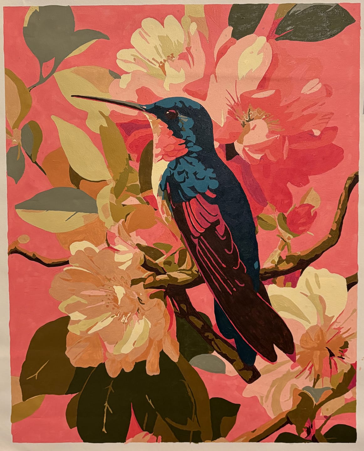 Customer photo review of Botanical Bird | Paint by Number