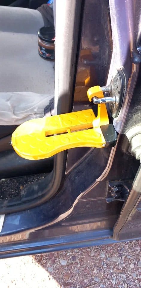 Customer photo review of BOLTHUT™ Folding Car Door Step — Roof Rack Access Foot Pedal