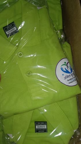 Customer photo review of Customized Polo T-Shirt With Your Company Logo | PrintMine.in