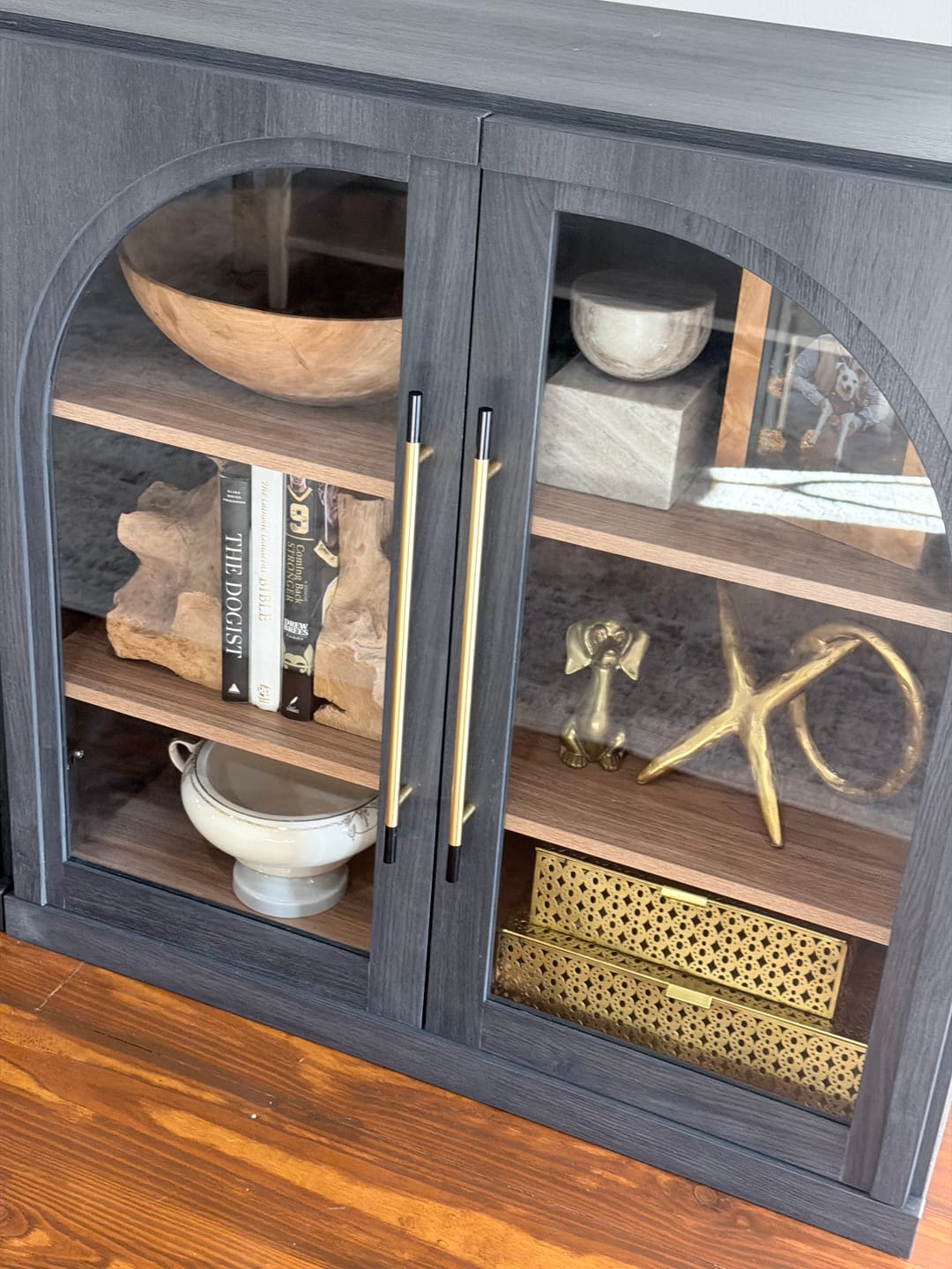 Customer photo review of Jagger Glass Door Modular Sideboard Cabinet System (3-Piece)