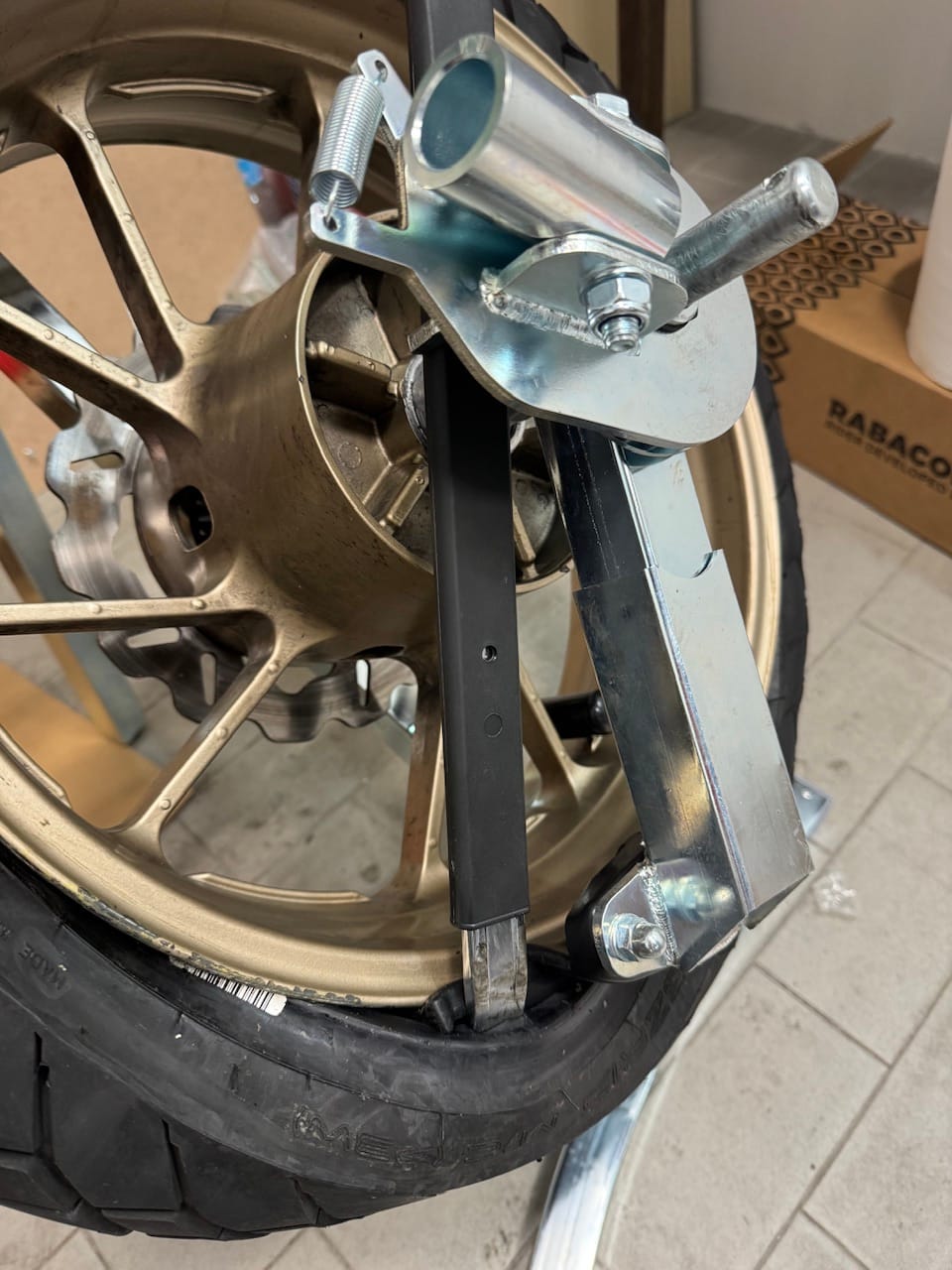 Customer photo review of Street Bike Tyre Changer