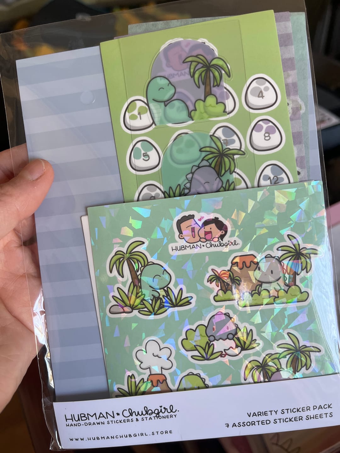 Customer photo review of Happy Dinos Variety Sticker Pack