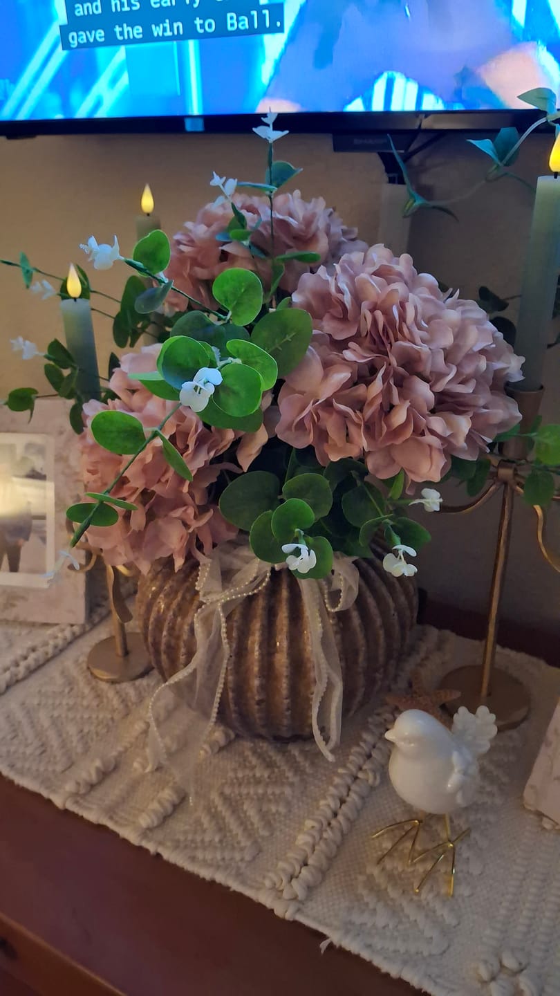 Customer photo review of Faded Blush Real Touch Hydrangea Stem