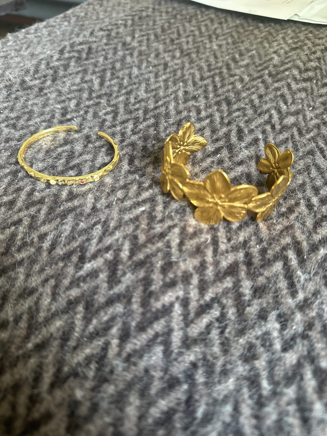 Customer photo review of Shiloh - Crystal Bangle Bracelet Adjustable Gold