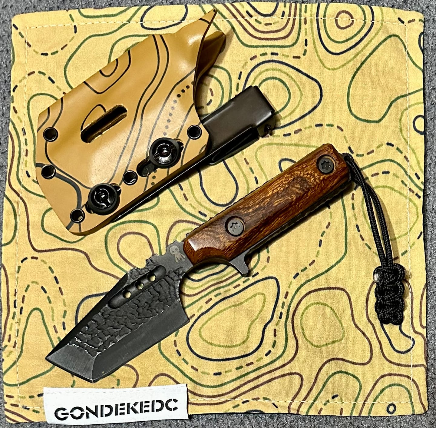 Customer photo review of Severed Metal Works Zealot Fixed Blade – 2.5” Tanto Blade, 80CrV2 Steel, Micarta Scales – Made in USA