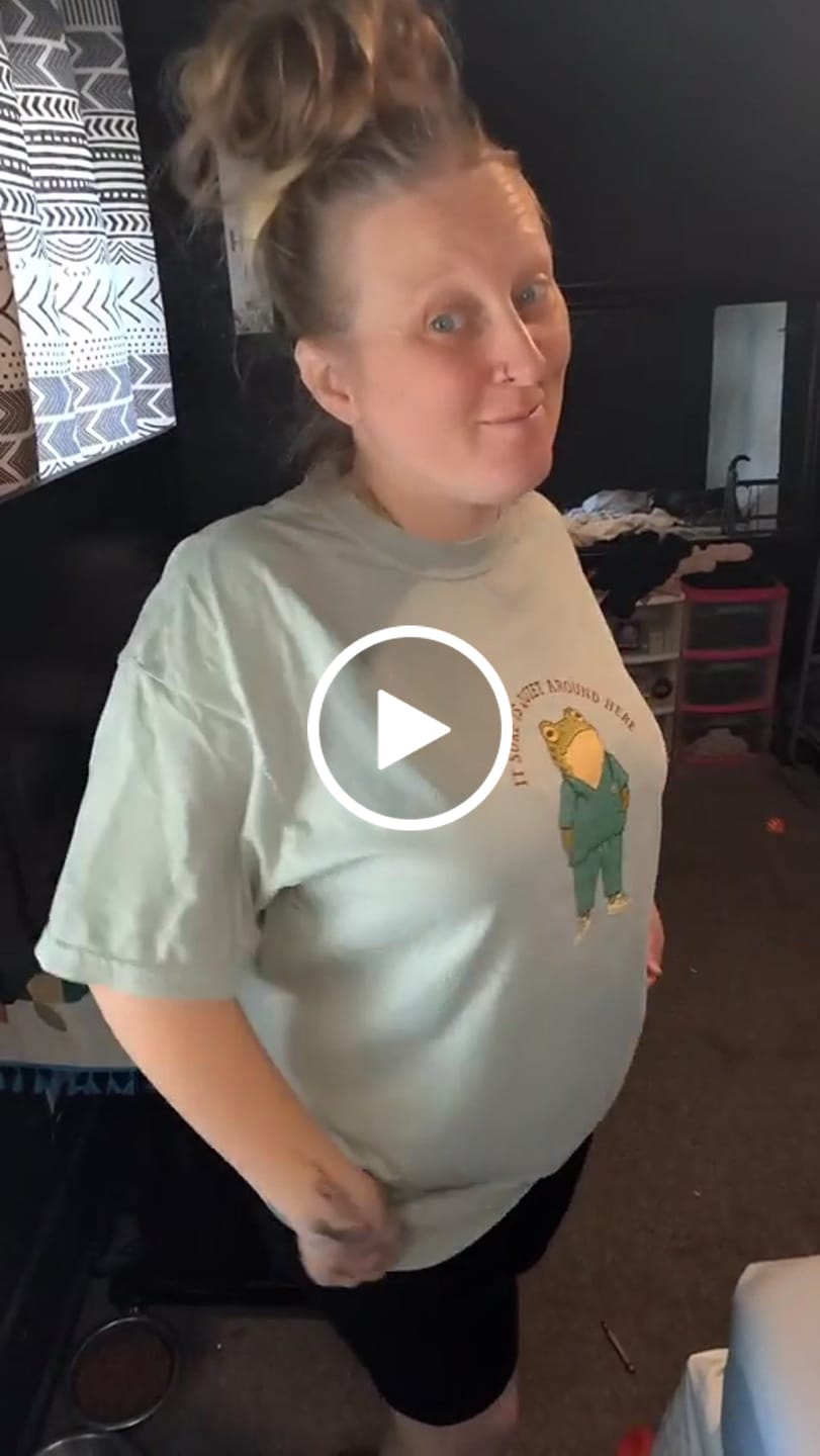 Customer video review of It Sure Is Quiet Around Here Frog T-shirt