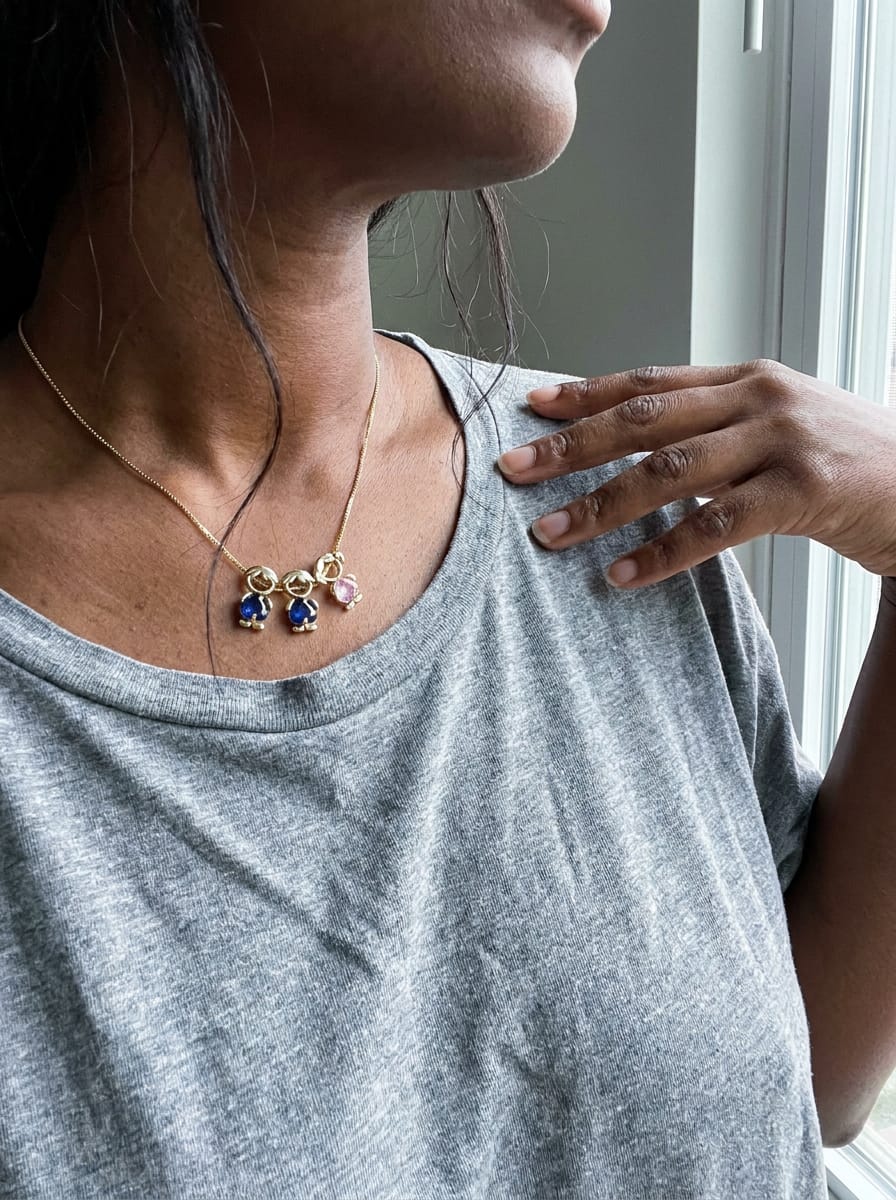 Customer photo review of Collier Personnalisé pour Maman