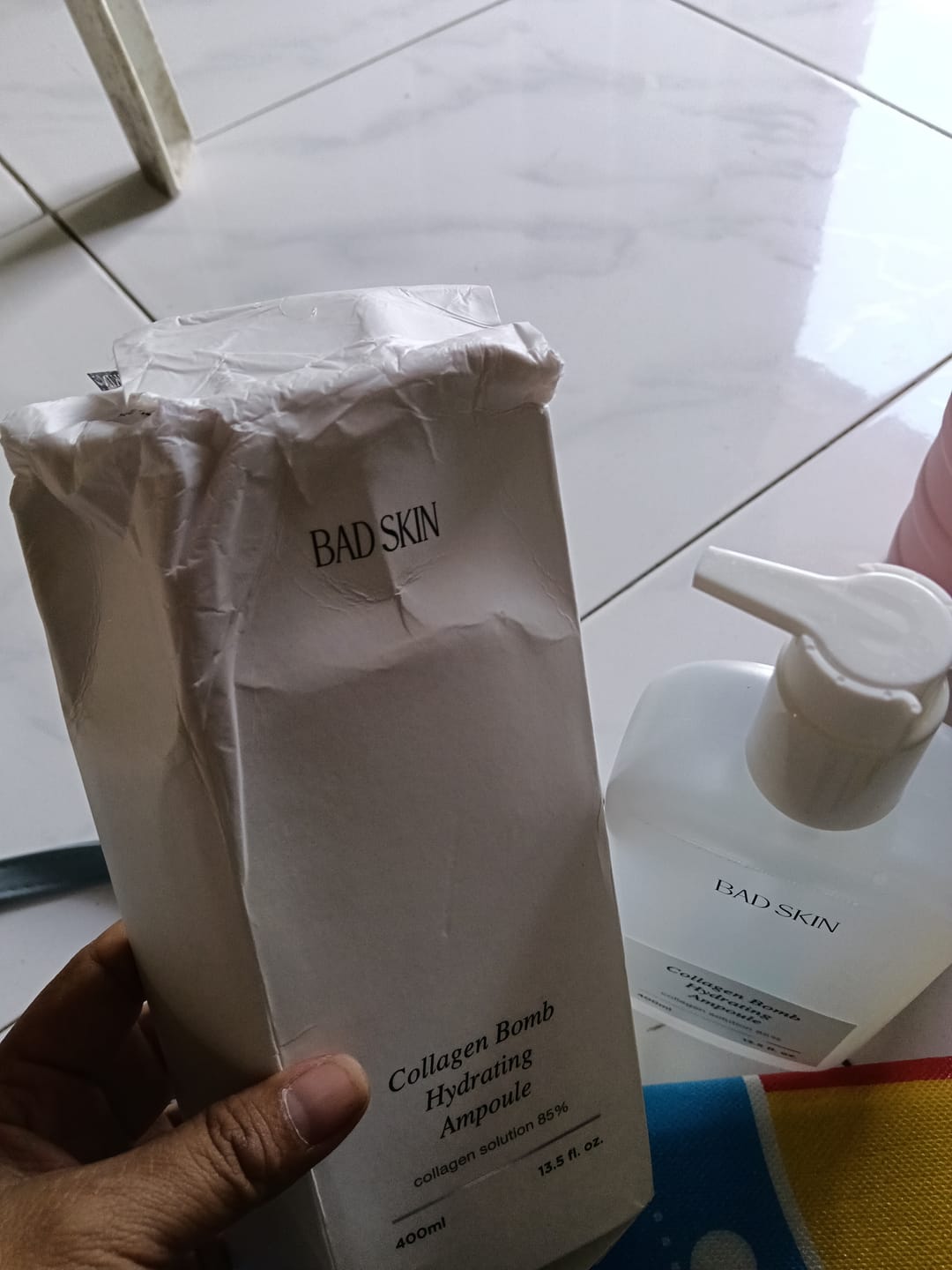 Customer photo review of Bad Skin™ Korean Collagen Bomb Hydrating Ampoule