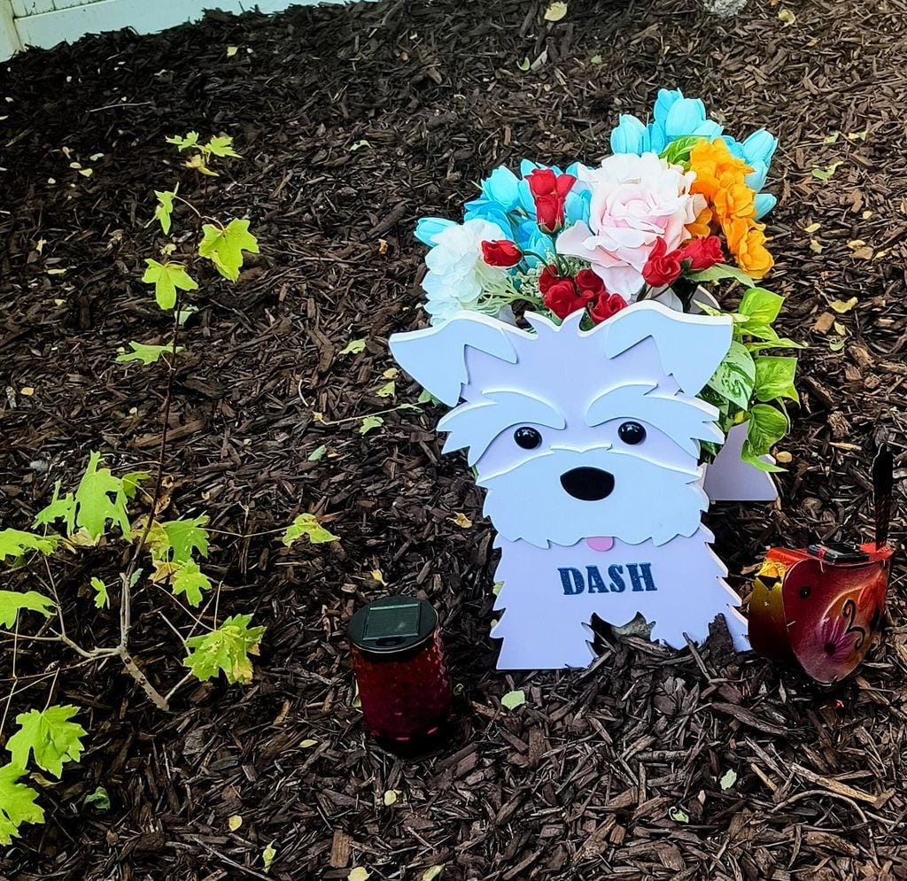 Customer photo review of Dog Planter - Schnauzer