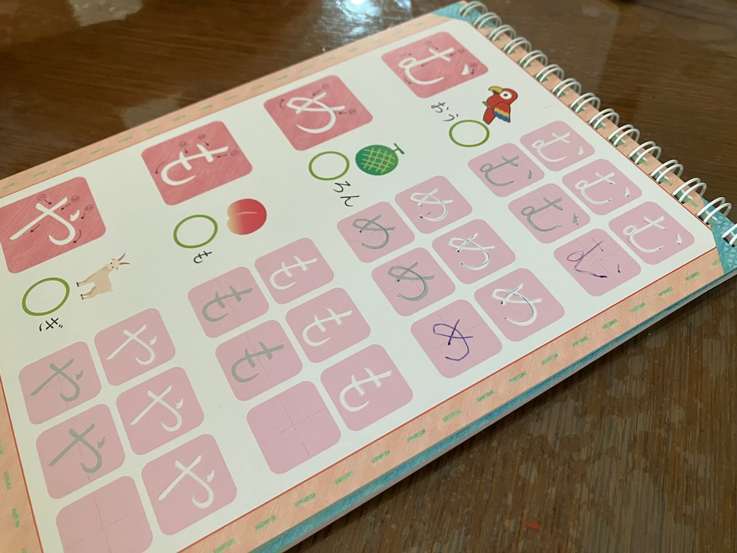 Customer photo review of 文字が消える!? まほうのドリル（ひらがな・カタカナ）